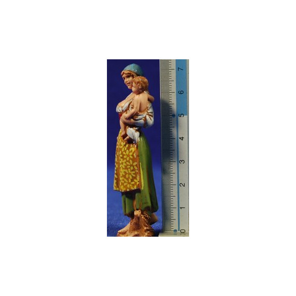 Pastora con niño 8 cm plástico Moranduzzo - Landi estilo costumista