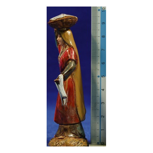 Pastora amb cistell 10 cm plàstic Moranduzzo - Landi estil ebraic