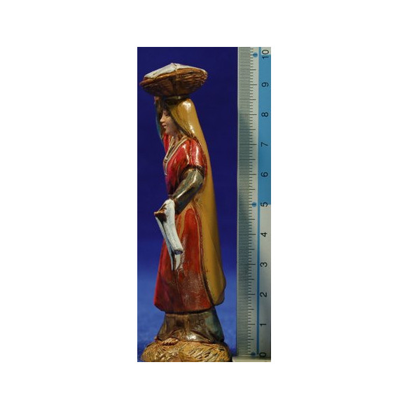 Pastora con cesto 10 cm plástico Moranduzzo - Landi estilo ebraico