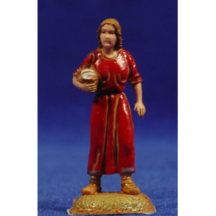 Pastora con cesto al brazo 6 cm plástico Moranduzzo - Landi estilo 700