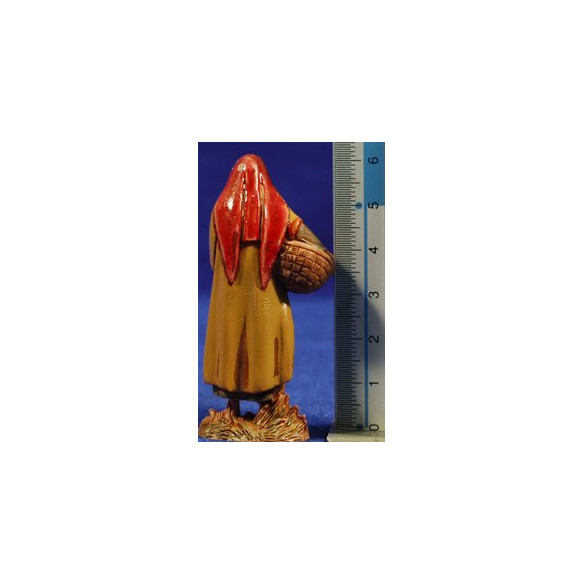 Shepherd with basket 6,5 cm plastic Moranduzzo - Landi 700 ebraic