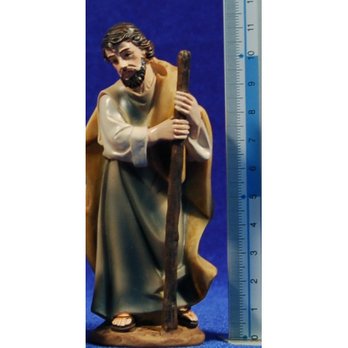 Nacimiento con reyes y pastor 11 cm resina