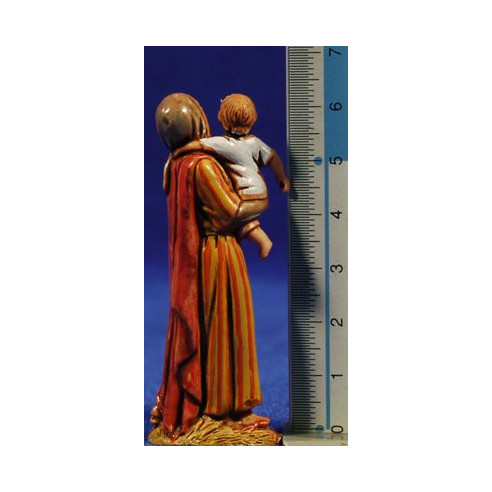 Pastora con niño M1 6,5 cm plástico Moranduzzo - Landi estilo ebraico