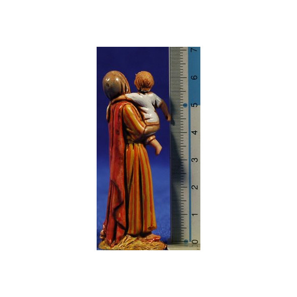 Pastora con niño M1 6,5 cm plástico Moranduzzo - Landi estilo ebraico