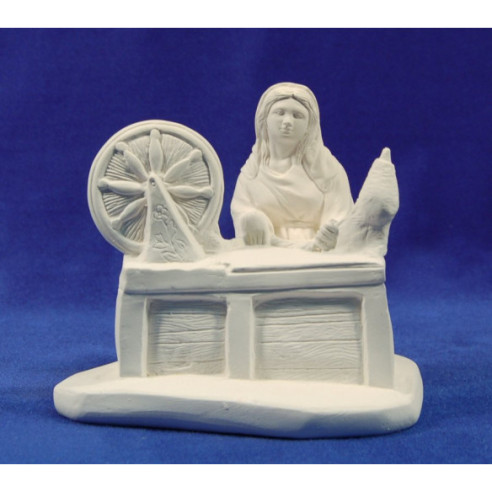 Pastora filadora sense pintar 16 cm guix