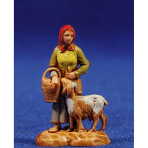 Shepherd women with goath 3,5 cm plastic Moranduzzo - Landi