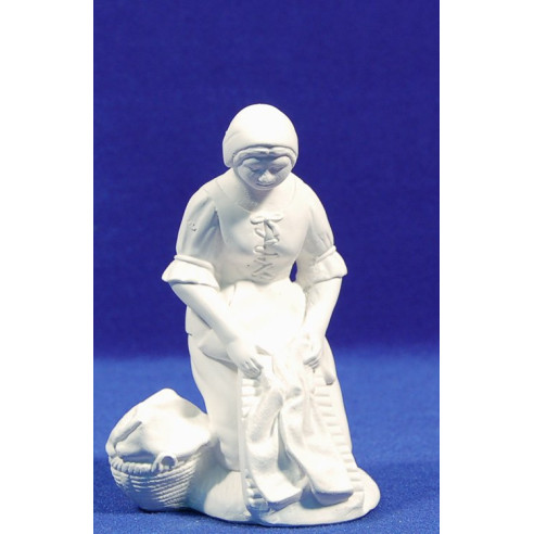 Pastora rentadora sense pintar 16 cm guix