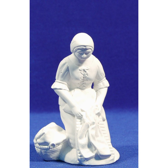 Pastora rentadora sense pintar 16 cm guix