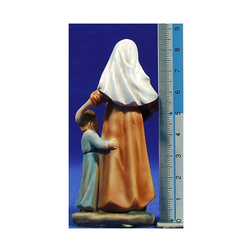 group two mothers with girls 8 cm resin Belenes Puig