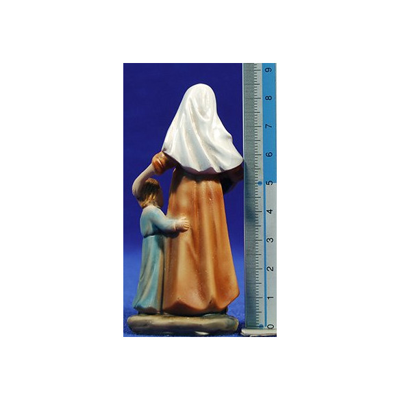 group two mothers with girls 8 cm resin Belenes Puig