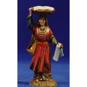 Pastora amb cistell 10 cm plàstic Moranduzzo - Landi estil ebraic