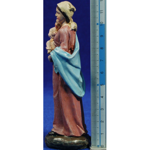 Pastora con niño en brazos 11 cm resina