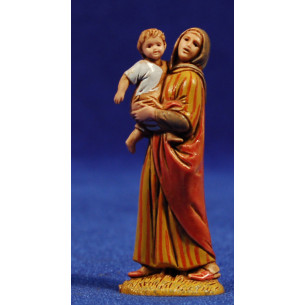 Pastora amb nen M1 6,5 cm plàstic Moranduzzo - Landi estil ebraic