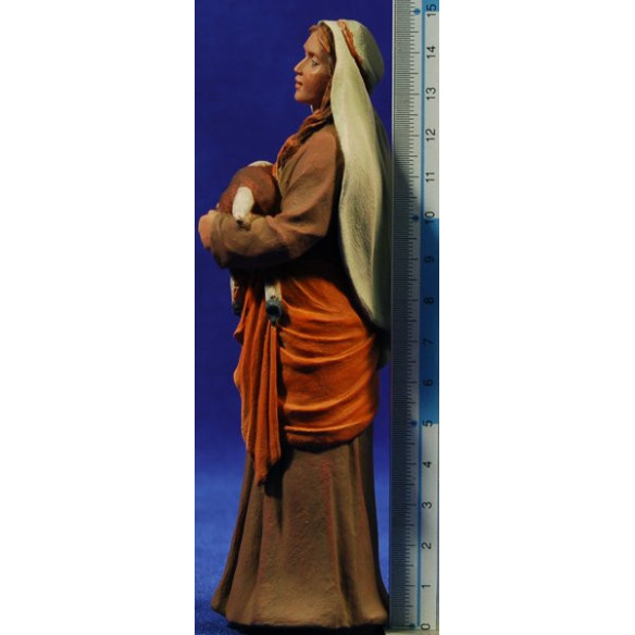 Pastora con cabra 15 cm resina Montserrat Ribes