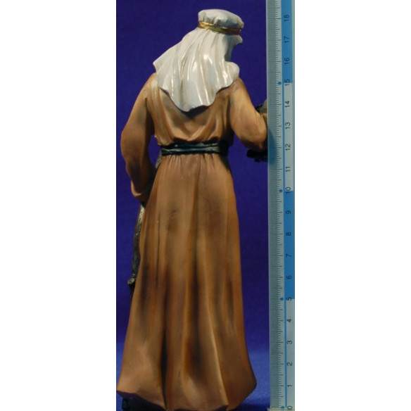 Naixement amb reis i pastor oriental 19 cm resina