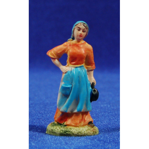 Pastora con jarra 6 cm resina
