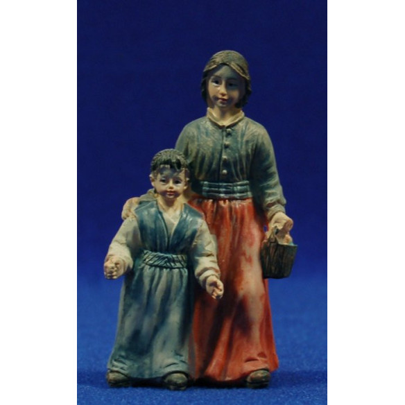 Mother with a girl 8 cm resin