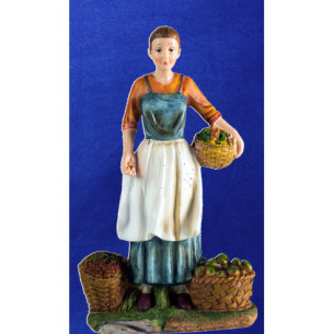 Shepherd with baskets 25 cm resin