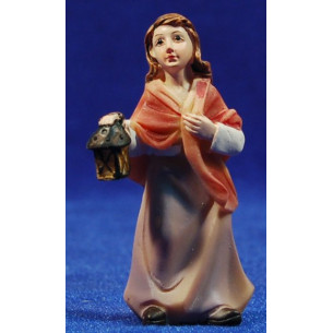Woman with a lantern 7 cm resin