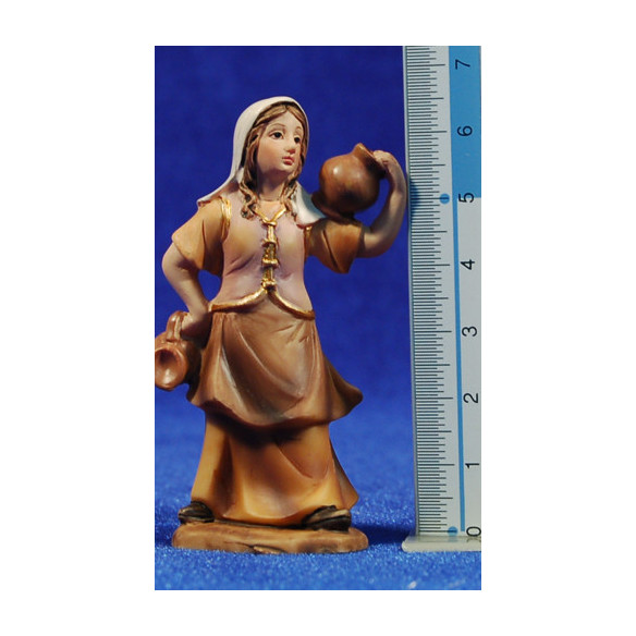 Pastora con jarras 7 cm resina