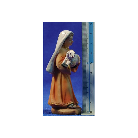 Pastora con agnello 9 cm in resina