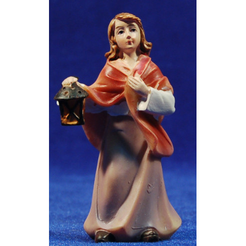 Pastora con linterna 9 cm resina