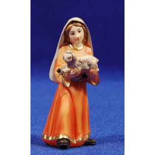 Pastora amb xai 7 cm resina