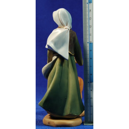 Woman with a goat 15 cm resin