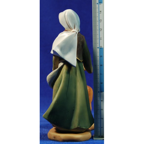 Pastora con cabra 15 cm resina