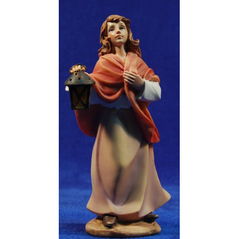 Woman with a lantern 15 cm resin