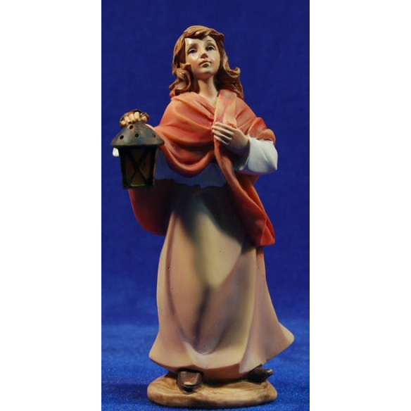 Woman with a lantern 15 cm resin