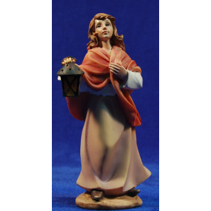 Pastora con linterna 15 cm resina