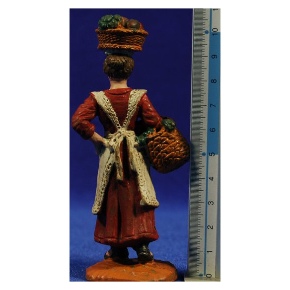 Pastora con cestos de fruta 10 cm durexina Oliver