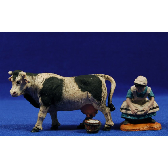 Pastora ordeñando vaca 10 cm durexina Oliver