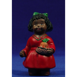 Pastora de color  naïf 10 cm marmolina Oliver