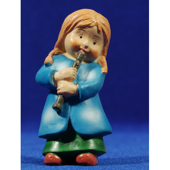 Pastora música flauta naïf 10 cm marmolina Oliver