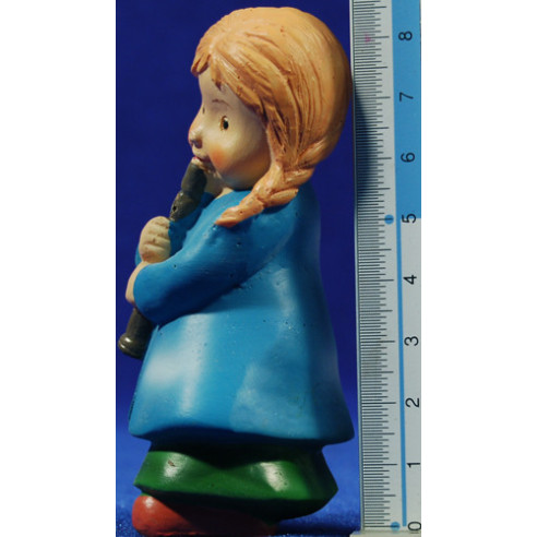Pastora música flauta naïf 10 cm marmolina Oliver