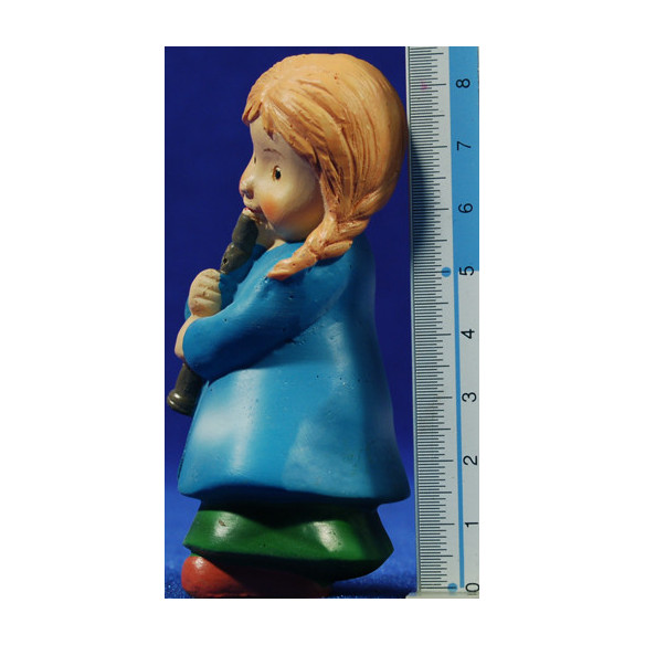 Pastora música flauta naïf 10 cm marmolina Oliver