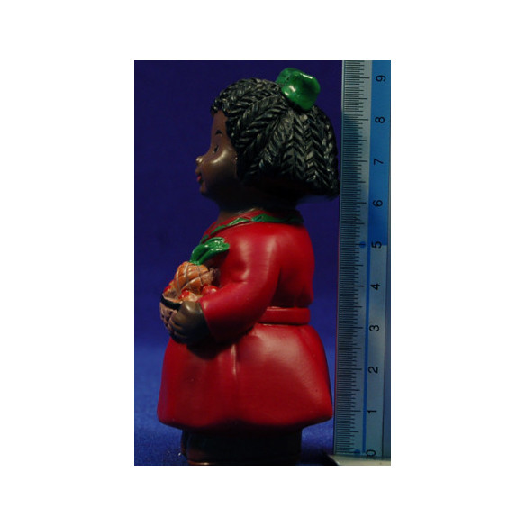 Pastora de color naïf 10 cm marmolina Oliver