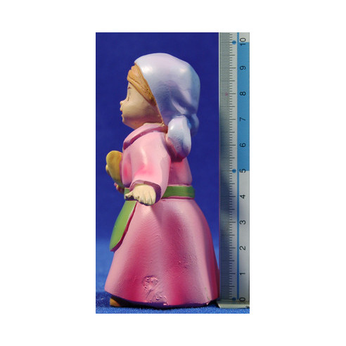 Pastora con pato naïf 10 cm marmolina Oliver