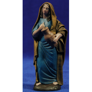 Pastora amb gerra 12 cm roba i fang Figuralia