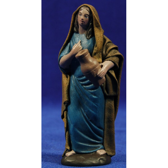 Pastora con jarra 12 cm ropa y barro Figuralia