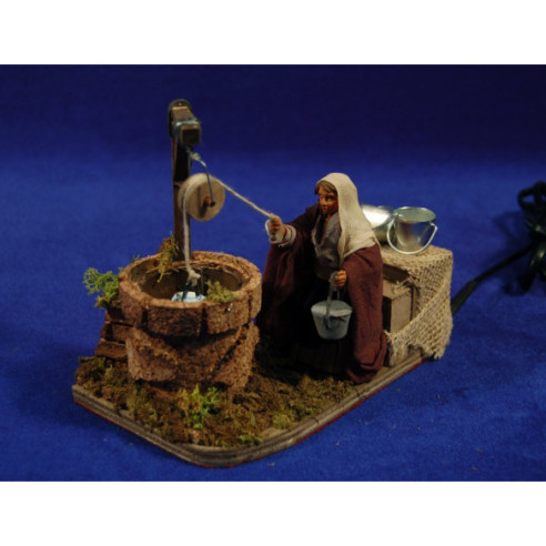 Woman in a dell movement 10 cm clay and clothes