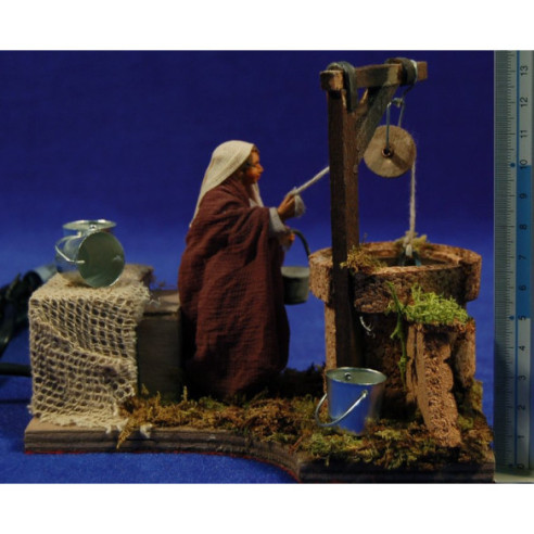 Woman in a dell movement 10 cm clay and clothes