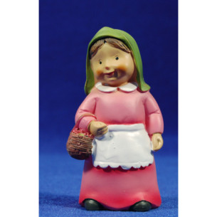 Pastora con cesto naïf 10 cm marmolina Oliver
