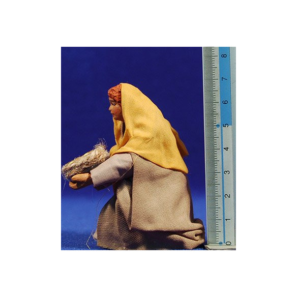 Shepherd addoring with fruit basket 10 cm clay and clothes