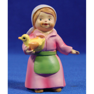 Pastora amb ànec naïf 10 cm marmolina Oliver