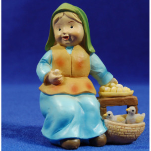 Pastora chi vende huova 10 cm marmolina naïf Oliver