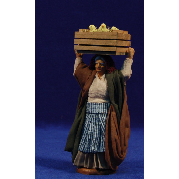 Pastora con pollitos 13 cm ropa y barro