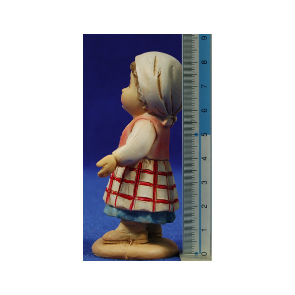 Pastorella venditora naïf 8 cm marmolina Belenes Puig